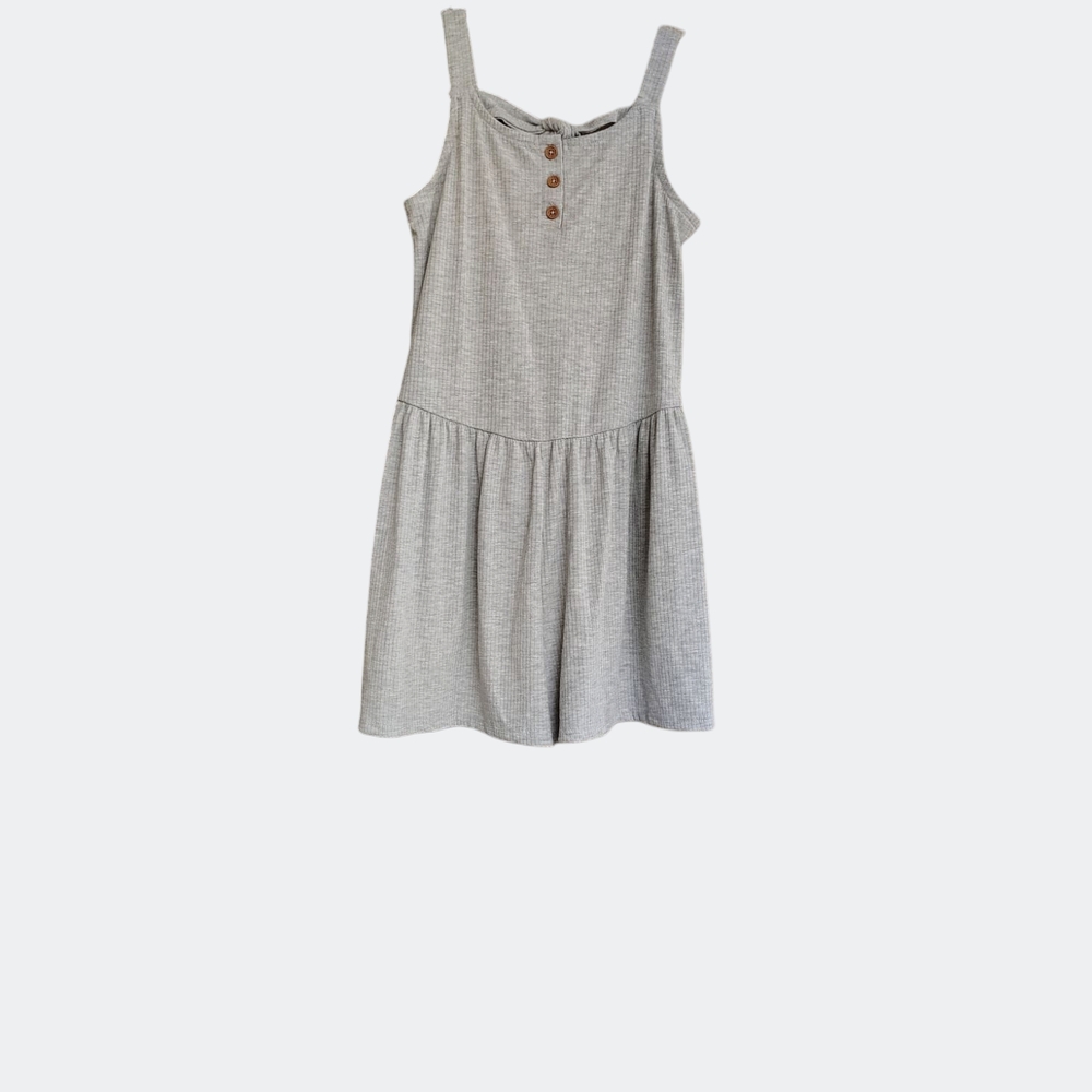 Gray Sleeveless Kids Shorts Jumpsuit